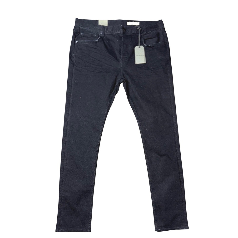 AllSaints Cigarette Skinny Jeans Mens 36 Dark Grey Washed Black Denim ME019P NWT